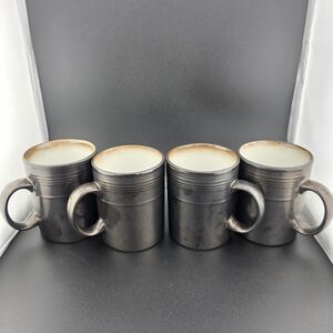 Elegant Food Network "Copper Looking" Ceramic Mug Set Of 4.